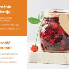 Słoik pełen czereśni, idealny na dżem, ciasto lub kompot. Dowiedz się, co zrobić z czereśni!