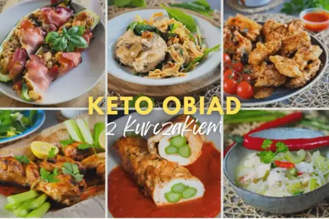 Keto obiady z kurczakiem: faszerowana cukinia, makaron z kurczakiem, skrzydełka, rolada z kurczaka ze szparagami i zupa. Przepisy keto na każdy dzień.