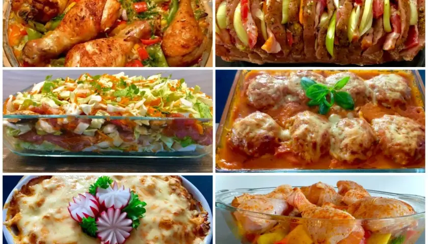 Sześć potraw, idealnych na niedzielny obiad dla gości. Przepisy na pieczonego kurczaka, zapiekankę warzywną, klopsiki w sosie i inne pyszności.